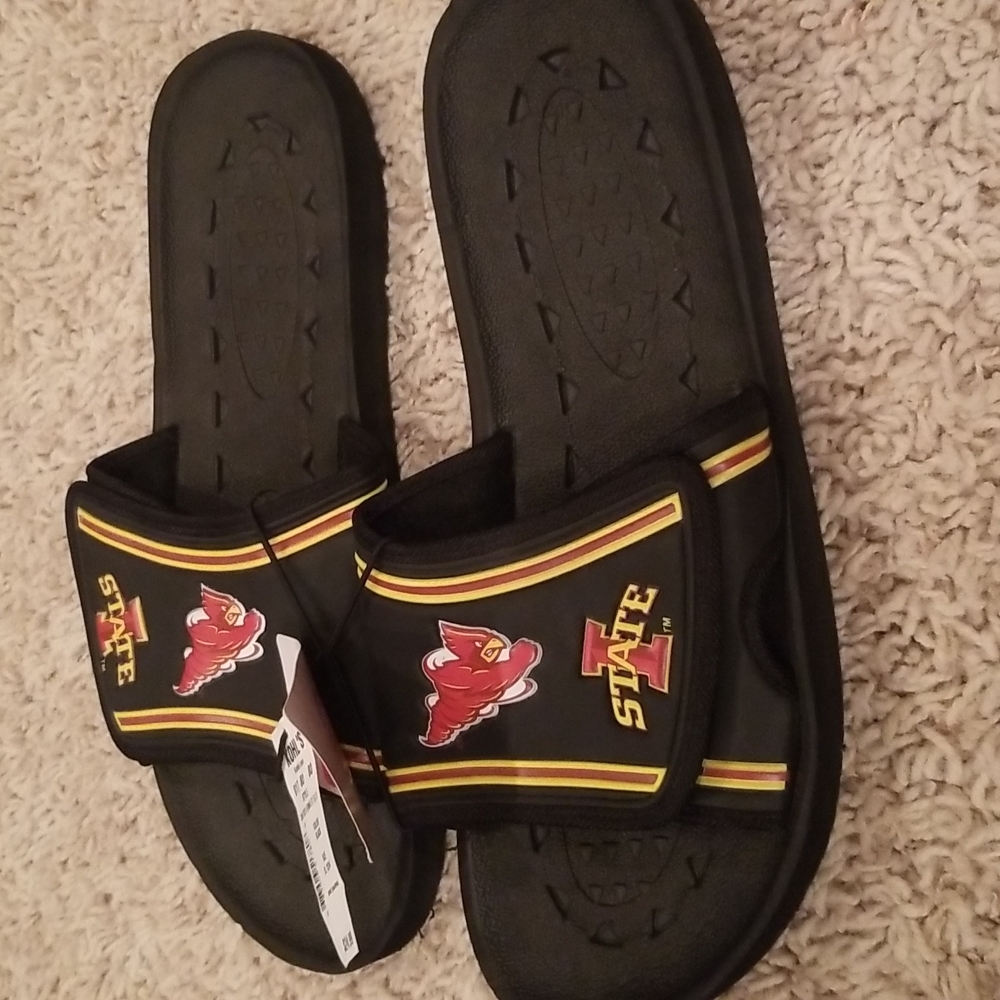 Iowa State Men's Flip-flops Sz XL 13/14. NWT - Picture 2 of 5